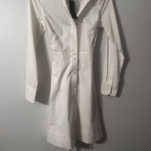 Banana Republic Classic White Long Sleeve Dress